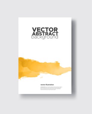 Zarif broşür şablonu tasarım mürekkep fırça öğesi