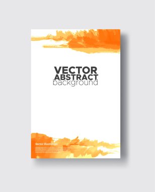 vektör turuncu mürekkep fırça darbesi