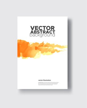 vektör turuncu mürekkep fırça darbesi