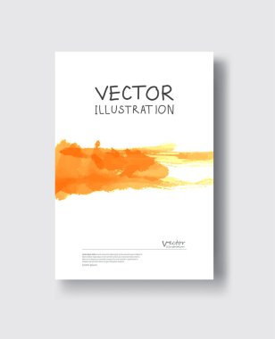 vektör turuncu mürekkep fırça darbesi