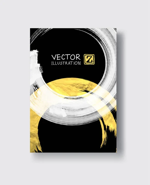 Vektor-Design-Vorlagen schwarz und gold — Stockvektor