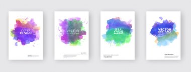 En az tasarım kapakları. Soğuk boya öğeleri. Vektör çizim