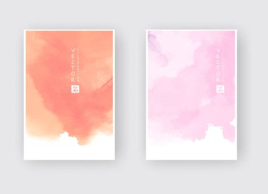 Sulu boya renk tasarım afiş ayarlayın. Vektör çizim