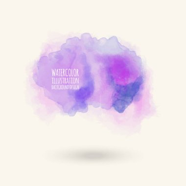 Vektör mor renk fırça darbeleri. Suluboya Grunge elemanları izole. Duman fırçalar tasarımınız için. Serbest el. Mürekkep sıçrama. Akrilik damgası. Vektör çizim