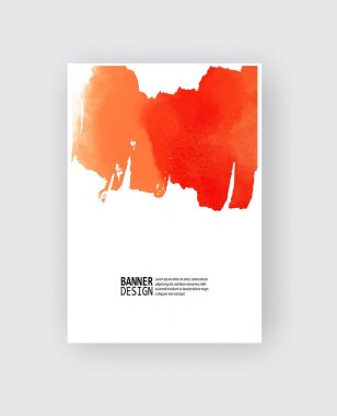 Suluboya kırmızı kan renk tasarım afiş. Vektör çizim