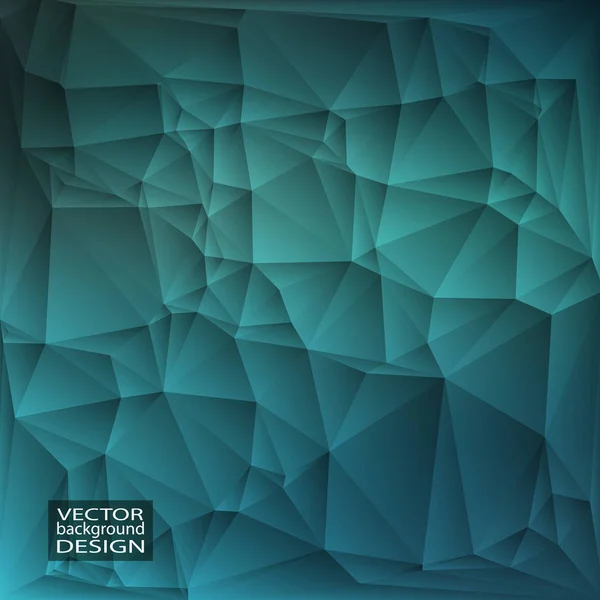 Groen Blauwe Geometrische Achtergrond Met Driehoeken Wazig Kleurovergang Mozaïek Patroon — Stockvector