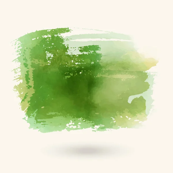ベクター緑ブラシ ストローク 水彩グランジの要素を分離しました あなたのデザインの煙ブラシ フリーハンド インクのスプラッシュ アクリル スタンプです ベクトル図 — ストックベクタ