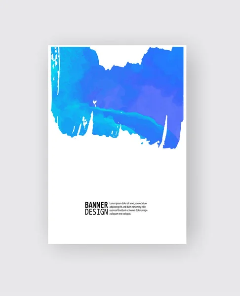 Aquarell Meer Farbe Design Banner Vektorillustration — Stockvektor