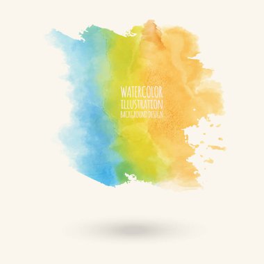 Beyaz arka plan üzerinde soyut parlak suluboya blob. Gazetede sıçramasına renk. Elle çizilmiş. Vektör çizim.