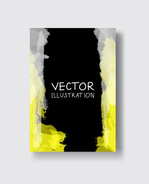 Soyut renkli afiş, poster, parlak lekeleri yapılan broşür. Vektör çizim.