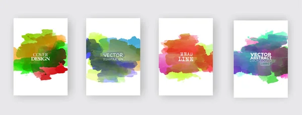 Minimal Covers Design Cool Paint Elements Vector Illustration — Stock Vector