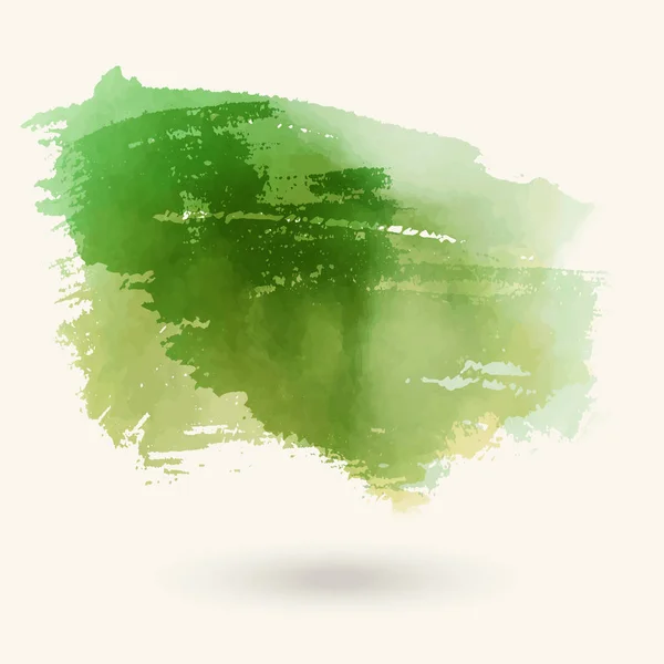 Векторні Зелені Мазки Пензля Акварель Грандж Ізольовані Елементи Димові Щітки — стоковий вектор
