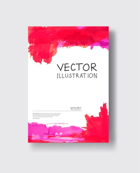 Design Modelo Brochura Elegante Com Elementos Pincel Tinta Decoração Abstrata — Vetor de Stock