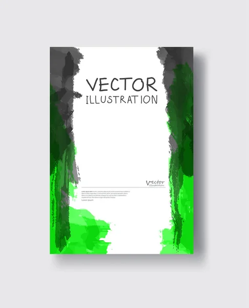 Design Modelo Brochura Elegante Com Elementos Pincel Tinta Decoração Abstrata — Vetor de Stock