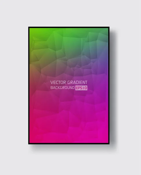 Creative Abstract Design Poster Vibrant Gradient Mash Colorful Bright Backgrounds — Stock Vector