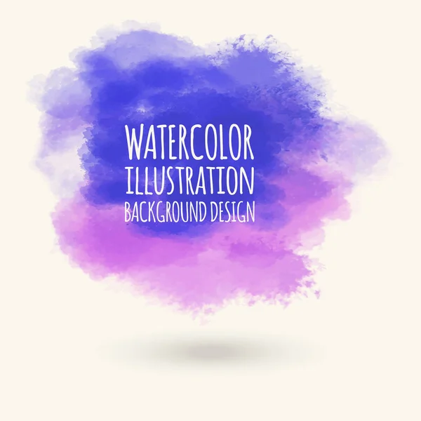 抽象的な青 紫の色の水彩スプラッシュ ベクトル図 — ストックベクタ