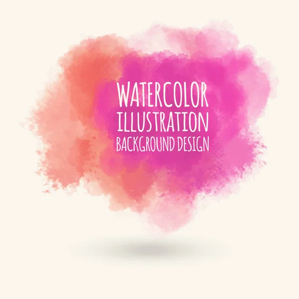 Färg Akvarell Handritad Isolerade Tvätta Plats Vit Bakgrund För Textdesign — Stock vektor
