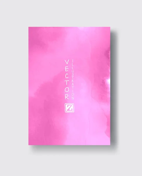 Elegantes Design Der Broschürenvorlagen Mit Pinkfarbenen Pinselelementen Abstrakte Dekoration Vektorillustration — Stockvektor