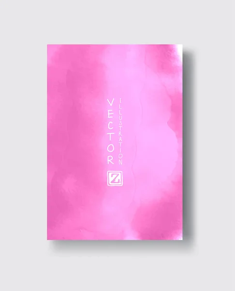 Elegantes Design Der Broschürenvorlagen Mit Pinkfarbenen Pinselelementen Abstrakte Dekoration Vektorillustration — Stockvektor