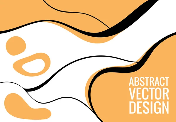 Encabezado creativo de arte doodle con formas y líneas abstractas. Fondo de color . — Vector de stock