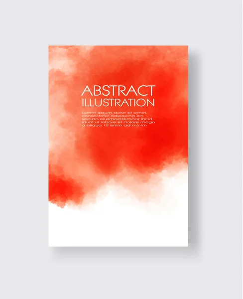 Texturas rojas brillantes, banner de acuarela pintado a mano abstracto . — Vector de stock