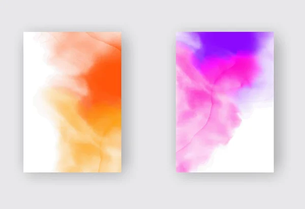 Ensemble de fond d'aquarelle vectoriel coloré lumineux — Image vectorielle