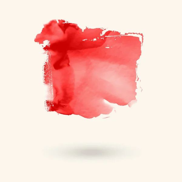 Elemento acquerello rosso astratto per il web design. Vettore . — Vettoriale Stock