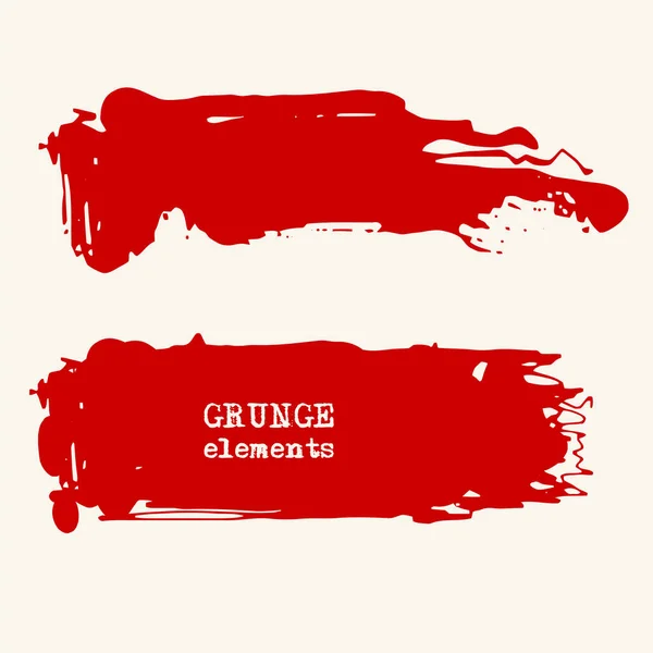 Élément abstrait de brosse grunge sur fond blanc . — Image vectorielle