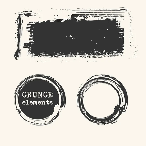 Abstract grunge stamp element set on white background. Vector — 스톡 벡터