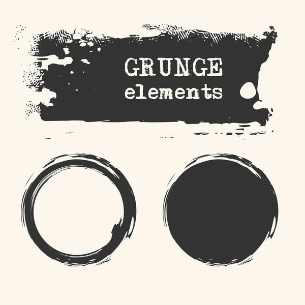 Elemento de sello grunge abstracto establecido sobre fondo blanco. Vector — Archivo Imágenes Vectoriales