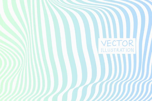 Design sea green waving lines illusion background. — Stock Vector