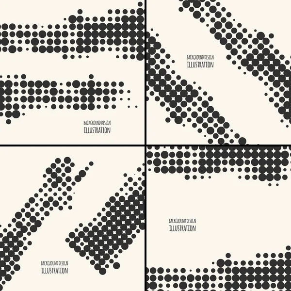 Abstract grunge halftone dot texture set. vector illustration eps10 — 스톡 벡터