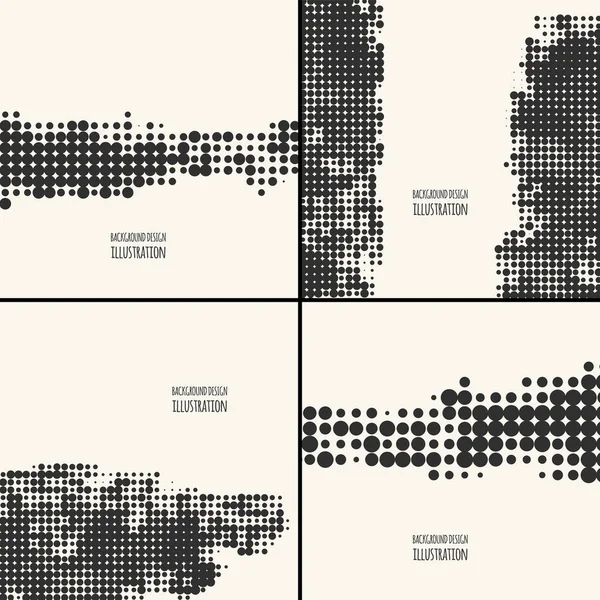 Abstract grunge halftone dot texture set. vector illustration eps10 — 스톡 벡터