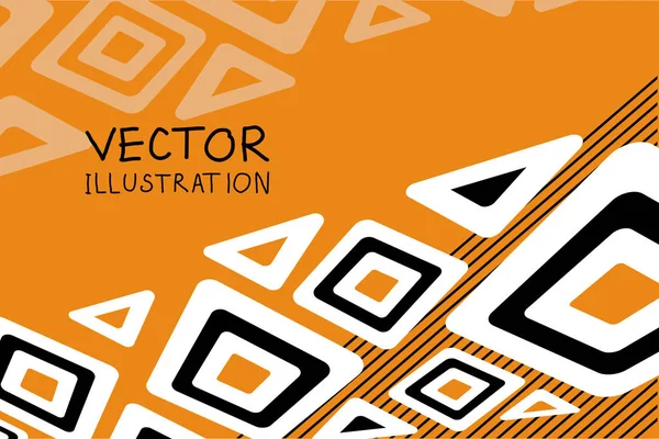 Geometric ethnic abstract orange background. Vector illustration eps 10 — 스톡 벡터