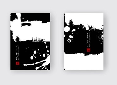 Beyaz arka planda siyah mürekkep fırça sıyrık.