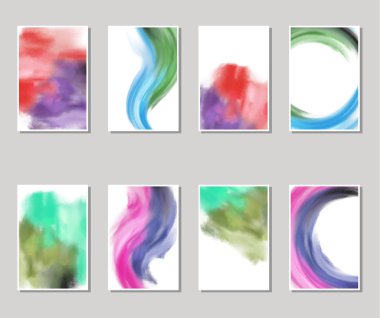 Vektör afiş şekiller collection beyaz izole