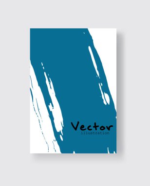 Grunge efektli soyut mürekkep fırçası pankartları