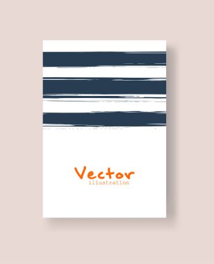 Grunge efektli soyut mürekkep fırçası pankartları