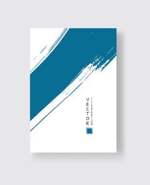 Grunge efektli soyut mürekkep fırçası pankartları