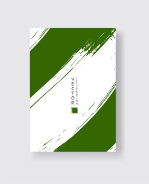 Grunge efektli soyut mürekkep fırçası pankartları