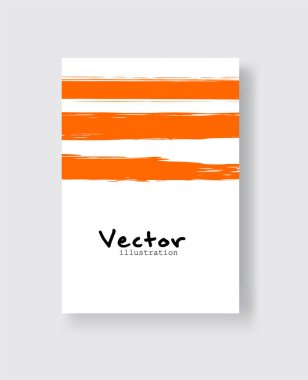 Grunge efektli soyut mürekkep fırçası pankartları