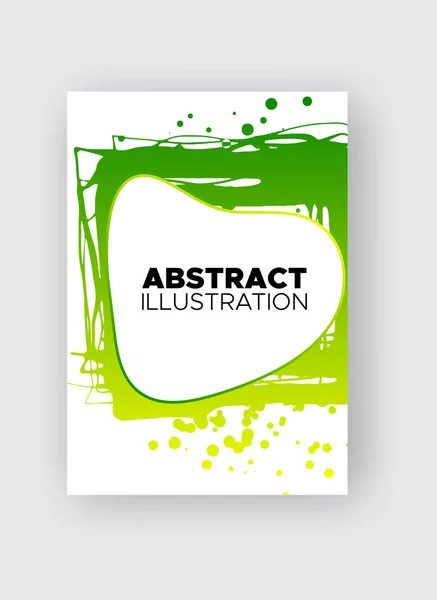 Banderas vectoriales abstractas modernas. Estilo de tinta formas de póster de colores degradados sobre fondo blanco . — Vector de stock