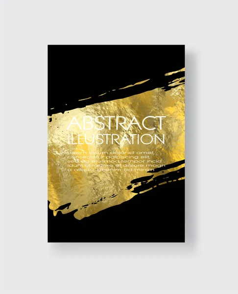 ベクトルブラックとゴールドのデザインテンプレート。抽象画eps10 — ストックベクタ