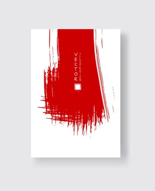 Grunge efektli soyut mürekkep fırçası pankartları