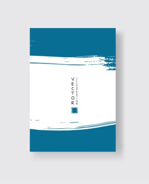 Grunge efektli soyut mürekkep fırçası pankartları