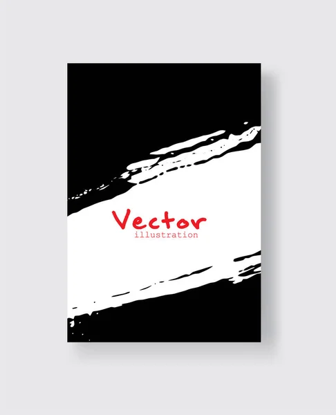 Banderas de pincel de tinta abstracta con efecto grunge — Vector de stock