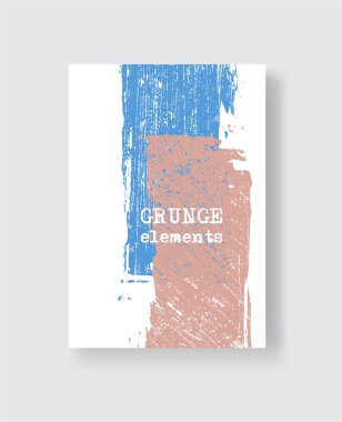 Beyaz arka planda mavi mercan grunge fırça darbesi. Asgari biçim.