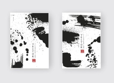 Beyaz arka planda siyah mürekkep fırça sıyrık.