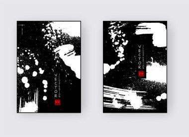 Beyaz arka planda siyah mürekkep fırça sıyrık.