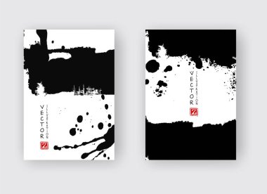 Beyaz arka planda siyah mürekkep fırça sıyrık.